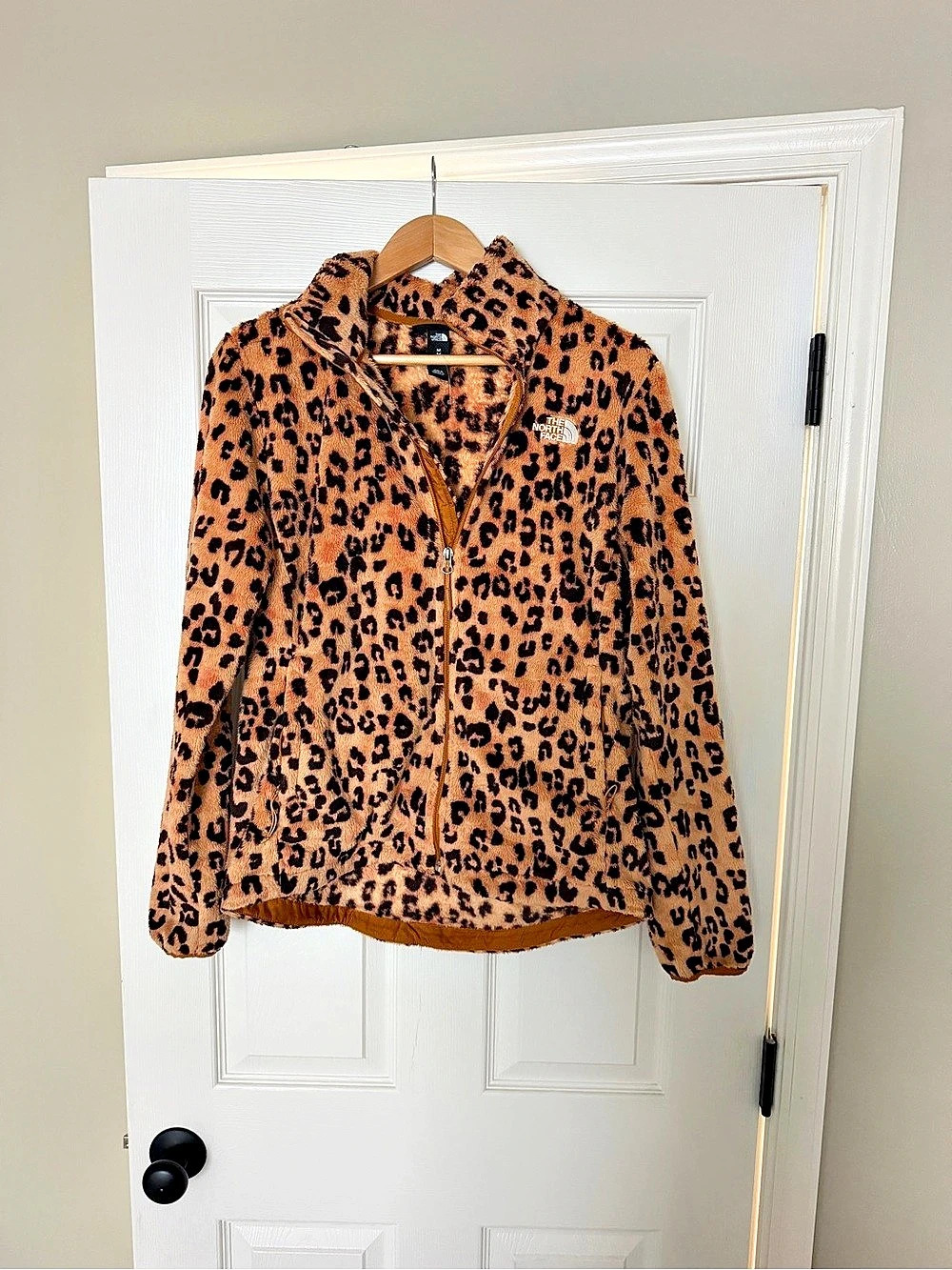 The North Face Osito Fleece Jacket Leopard Print Size Medium